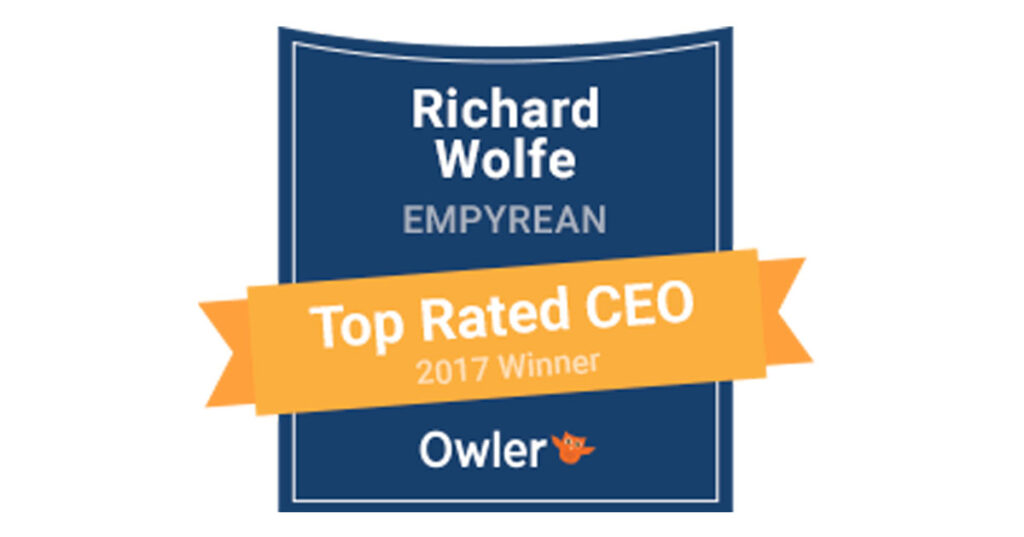 Empyrean's Rich Wolfe Wins an Owler 2017 Top Rated CEO Award